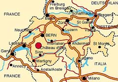 Chateau d'Oex na mapě Švýcarska